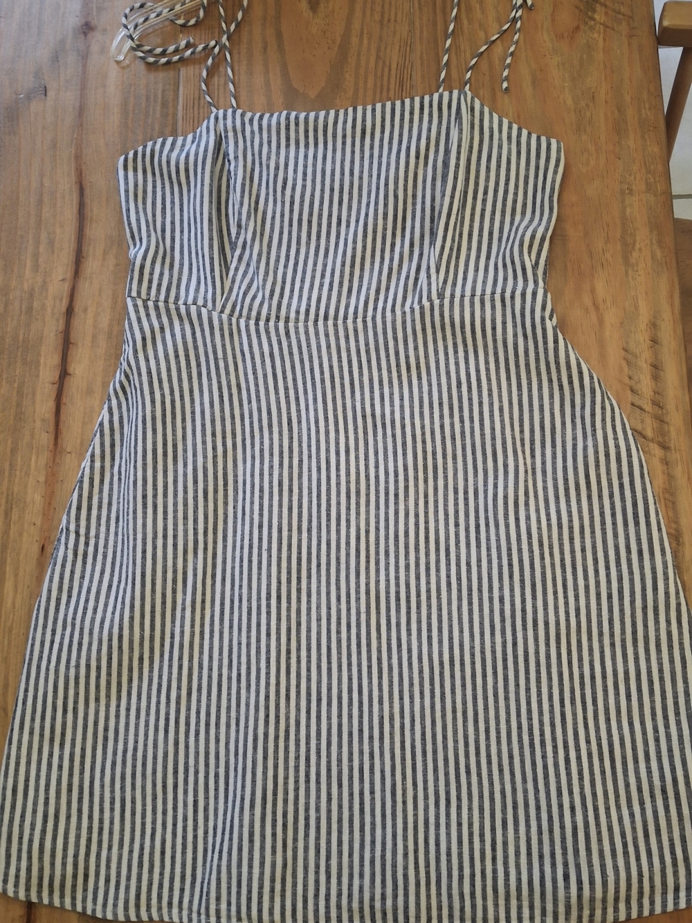 Old Navy Navy & White Striped Knit Sundress